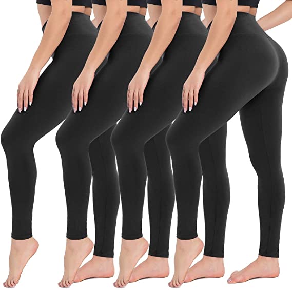 CAMPSNAIL 4 Pack Leggings with Pockets for Women