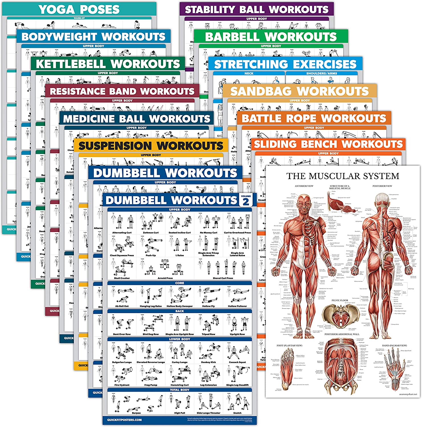 Palace Learning 15 Pack Exercise Poster Set